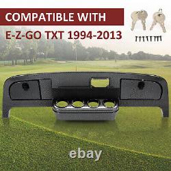 For EZGO Medalist TXT 94-13 Dash Carbon Fiber Color 2 Locking Boxs 4 Cup Holders