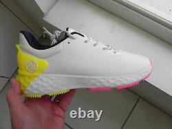 G/FORE G4 MG4+ Golf Shoes US 11.5 SIZE White Yellow trim SNO New in Box