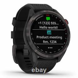Garmin Approach S42 GPS Golf Smartwatch Gunmetal with Black Band, Open Box
