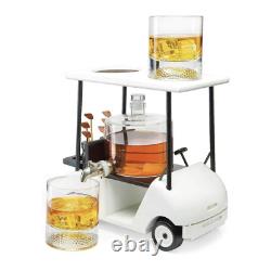 Golf Cart Decanter with 2 Whiskey Glasses A MUST SEE! BRAND NEW IN BOX