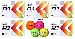 HONMA Golf Balls D1 Multicolor 4colors 60 Balls / 5 boxes Model 2022 BT2201