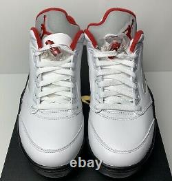 Jordan 5 Low Golf Shoes 7.5 White/Fire Red New In Box Guaranteed Authentic