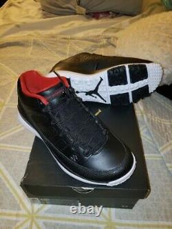 Jordan 9 Golf Shoes BLACK/GYM RED-WHITE 10.5 Brand New In Box Never Worn