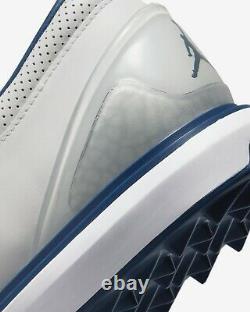 Jordan ADG 4 Nike Golf Shoes in Box White Metallic Silver Blue Mens Size 13 NEW