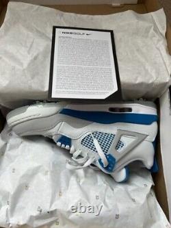 Jordan IV 4 Golf Shoe White Military Blue Size 12 New with Box