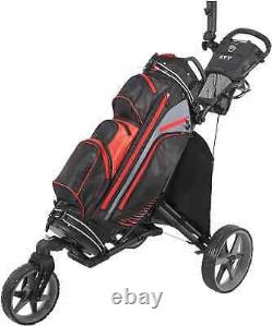 KVV 3Wheel 360 Rotating Front Wheel Foldable/Collapsible Golf Push Cart Open Box