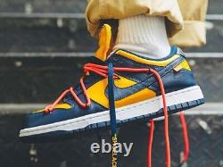LEFT SHOE ONLY! Nike Dunk Low Off-White University Gold 8.5 No Box CT0856-700
