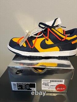 LEFT SHOE ONLY! Nike Dunk Low Off-White University Gold 8.5 No Box CT0856-700