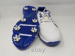 LUNAR COMMAND 2 Golf Shoes, White and Blue, 849967-107, New without Box