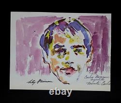 LeRoy Neiman Carlos Monzon Box Argentina Signed Print Mounted and Framed