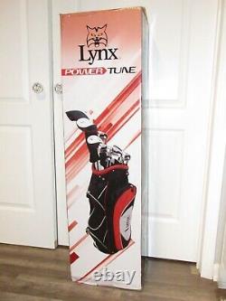 Lynx Power Tune Men's Complete 11-Piece RH Golf Club Set & Cart Bag NEW OPEN BOX