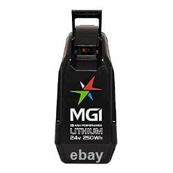 MGI Golf Electric Automated Digital Foldable Push Cart Caddy, Black (Open Box)