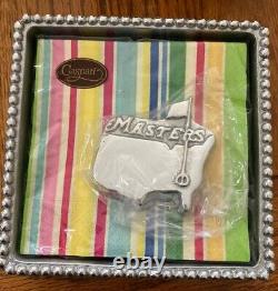 Masters Golf Augusta National Silver Napkin Box Weight & Caspari Cocktail Napkin