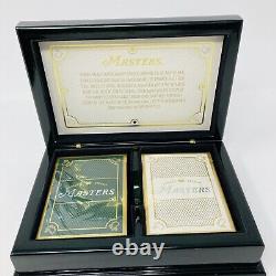 Masters Golf Deluxe Playing Cards with Black Lacquered Box 2 New Sealed Decks