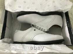 Men's FOOTJOY ICON GOLF SHOES 10.5 BRAND NEW WHITE IN BOX