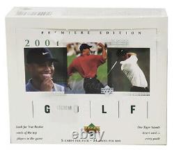 NEW 2001 Upper Deck Golf Premiere Edition Sealed Packs Box 24 Tiger Woods TW USA