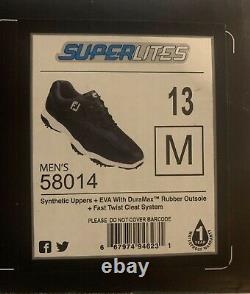 NEW IN BOX FootJoy Medium Fit Men's SuperLites Golf Shoes 58014-Black Size 13