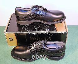 NEW IN BOX Men's FootJoy Classics Tour 10 D M Style 51757 Black Golf Shoes