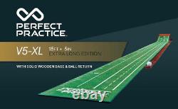 NEW IN BOX Perfect Practice V5 XL Putting Mat 15' 6