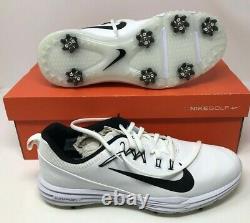 NEW Nike Shoes Golf Lunar Command 2 White Black Size 10 US Men w Box Swoosh