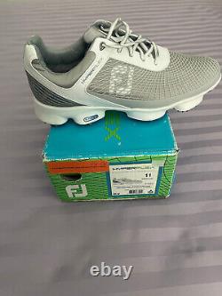 NEW WithBOX FootJoy 11 Medium Hyperflex 2.0 Men Golf Shoes 51022-White/Grey/Blue