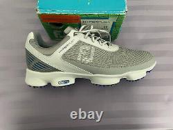 NEW WithBOX FootJoy 11 Medium Hyperflex 2.0 Men Golf Shoes 51022-White/Grey/Blue