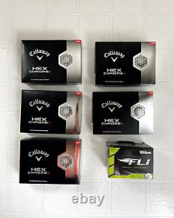 NEW in Box Callaway Hex Chrome + White Golf Balls 5 Dozen / 60 NIB