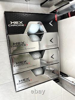 NEW in Box Callaway Hex Chrome + White Golf Balls 5 Dozen / 60 NIB