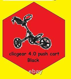 NEW in the Box ClicGear 4.0 golf push cart BLACK +Drink & Umbrella Holder