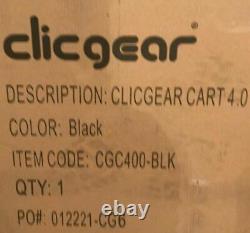 NEW in the Box ClicGear 4.0 golf push cart BLACK +Drink & Umbrella Holder