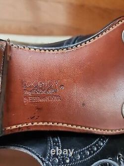 New 1960's Foot Joy Classics Golf Shoes with cleats, Black Made In USA, In Box
