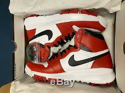 New Authentic Nike Air Jordan Retro 1 Golf Shoes Size 9.5 Chicago Red in Box