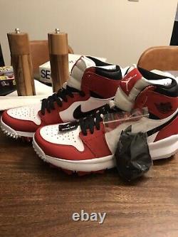 New Authentic Nike Air Jordan Retro 1 Golf Shoes Size 9.5 Chicago Red in Box