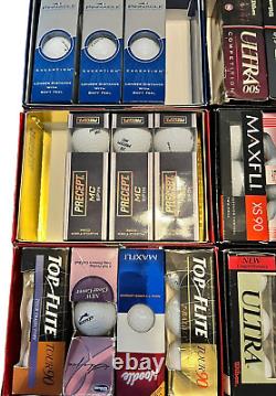 New Golf Balls Top Flite Titleist Ultra 500 Pinnacle Precept In Boxes Vintage 63