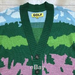 New Golf Wang Landscape Cardigan Green Wool Blend Size Medium M supreme box logo