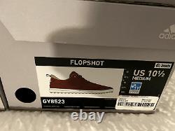 New In Box Men's Adidas Flopshot Shoes, Brown/white, Size 10.5 M (gy8523)