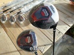 New. In box. Mens Wilson graphite package golf set. 2 woods, 6 irons and putter