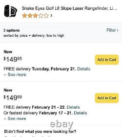 New Snake Eyes Golf L6 Slope Rangefinder Brand New In Box