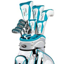 New Tour Edge Lady Edge Petite Silver/Teal Full Box Set, Putter, Bag