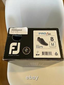 New WithBox FootJoy Pro SL Silver/Black BOA Men Golf Shoes 8M 9.5W