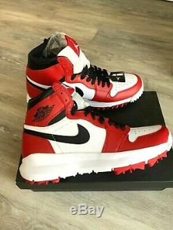 New in Box Air Jordan 1 Chicago Golf Shoes Size US 9.5 White/Red/Black 917717-10
