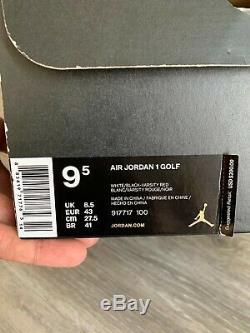 New in Box Air Jordan 1 Chicago Golf Shoes Size US 9.5 White/Red/Black 917717-10