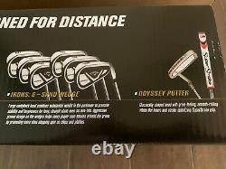 New in box Callaway Edge & Odyssey Putter 10-piece Club Set Right Hand Reg Flex