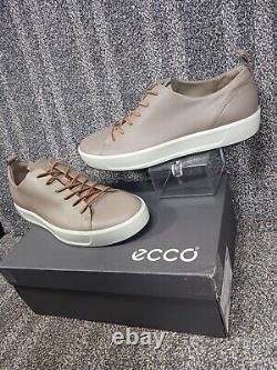 New with Box Ecco Soft 8 US 13 / EU 47 Leather Moon Rock Sneakers Biom Nubuck Golf