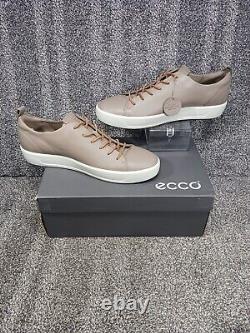 New with Box Ecco Soft 8 US 13 / EU 47 Leather Moon Rock Sneakers Biom Nubuck Golf