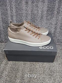 New with Box Ecco Soft 8 US 13 / EU 47 Leather Moon Rock Sneakers Biom Nubuck Golf