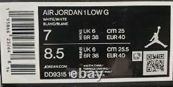 Nike Air Jordan 1 Low Golf Triple White DD9315-101 Mens Sz 7 Wmns 8.5 New No Box