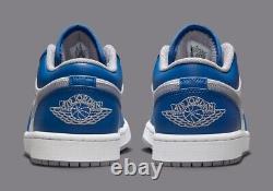 Nike Air Jordan 1 Low True Blue Grey White Shoes Men 553558-412 (GS) 553560-412