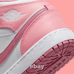Nike Air Jordan 1 Mid Coral Chalk White Pink Shoes DQ8423-616 GS DQ8424-616 PS