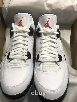 Nike Air Jordan 4 Golf Shoe Size 12 White Cement DS 100% Authentic New With Box
